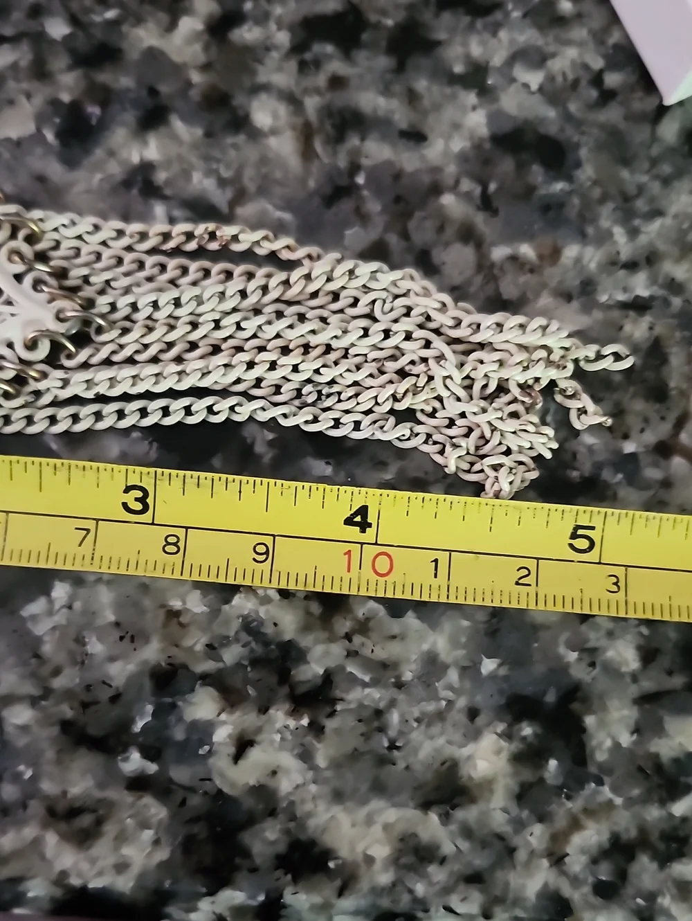 Vtg Unique White Filigree Tassel Pendant with Red Accents